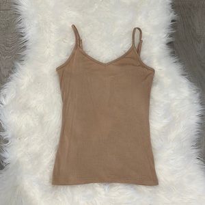 NWT BCBG Generation Nude Ribbed Tank. Size XS